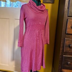 VINTAGE Sparkly Fuchsia Cowl Neck Dress One Size Fits Most